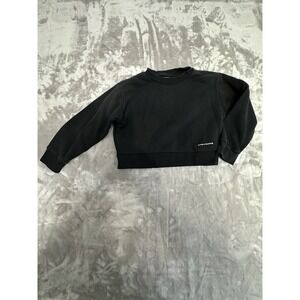 Cozi x Gitana Athletics Women's SweatShirt Cropped Black Long Sleeve Size Medium